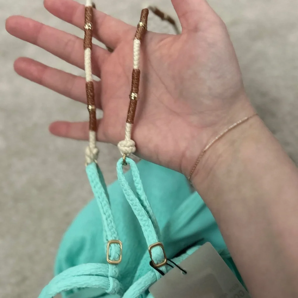 NWT ViX Paula Hermanny Aqua Bikini Set | D Cup and Large Bottoms - Picture 5 of 7